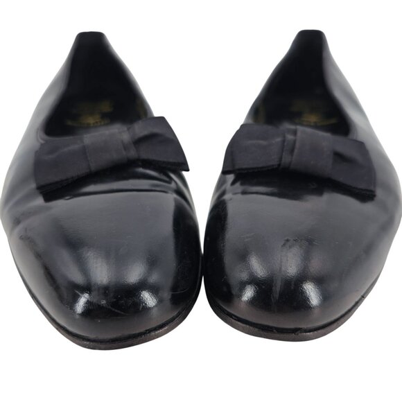 Brooks Brothers England Black Patent Leather Tuxedo Opera Shoes 9.5 Wedding Prom - Picture 11 of 13